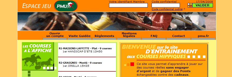 Espace jeu PMU